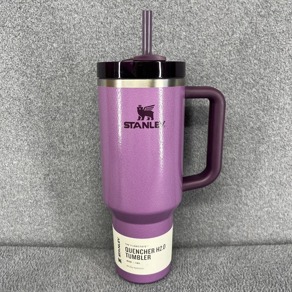 Stanley 40 oz Quencher H2.0 Tumbler Hammertone Lilac & Beer‎ Pint 16 oz Purple